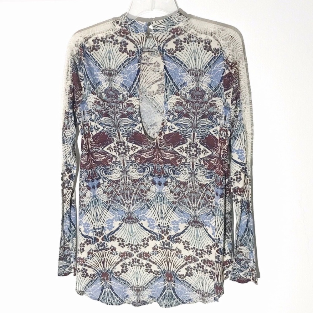Free People New World Noveau Shirt Floral Size XS - Picture 3 of 8